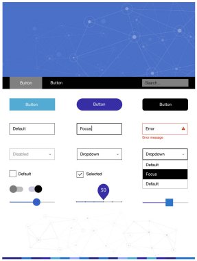 Koyu pembe, mavi tel kafes kiti kristalleri, daireler ile vektör. Üçgen, daire arka plan üzerinde Stil Kılavuzu. Bu örnek için sitesidir.
