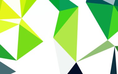 Koyu yeşil, sarı vektör poligonal şablonu. Renkli resimde gradyan ile poligonal tarzı. Senin arka plan için dokulu deseni.