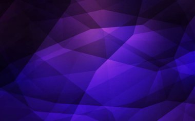 Koyu mor, pembe poligonal arka plan vektör. Gradyan ile zarif parlak poligonal illüstrasyon. İşiniz için yeni tasarım.