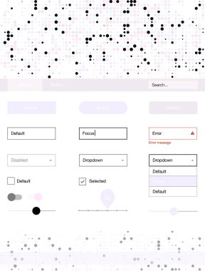 Hafif pembe, sarı vektör tel kafes kiti noktalı. Web Kullanıcı arabirimi kiti başlığını soyut degrade daireler ile. Bu web siteleri için kullanabileceğiniz şablon.