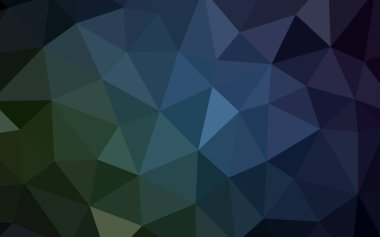 Koyu mavi, yeşil Çokgen arka plan vektör. Noktalı resim stili üçgenler ile yaratıcı çizimde. İşiniz için en iyi üçgen tasarım.