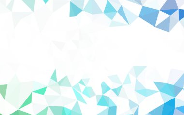 Koyu mavi vektör soyut mozaik arka plan. Poligonal illüstrasyon parlayan, hangi üçgen oluşur. Afiş için tamamen yeni şablon.