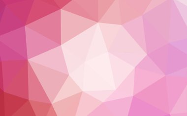 Açık pembe vektör düşük polimerli doku. Üçgenli renkli soyut çizimler. İşiniz için en iyi üçgen tasarım.