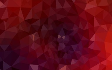 Koyu kırmızı vektör soyut poligonal şablonu. Poligonal illüstrasyon parlayan, hangi üçgen oluşur. Tasarımınız için üçgen desen.