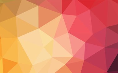 Işık kırmızı, sarı vektör düşük poli düzeni. Üçgenler ile renkli soyut resimde. Afiş için tamamen yeni şablon.