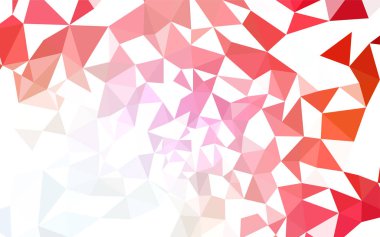 Işık kırmızı vektör Çokgen arka plan. Renkli resimde üçgenler ile soyut tarzda. Tasarımınız için üçgen desen.