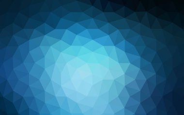 Koyu mavi vektör poligonal arka plan. Üçgenler ile renkli resimde parlayan. Web siteniz için köşeli tasarım.