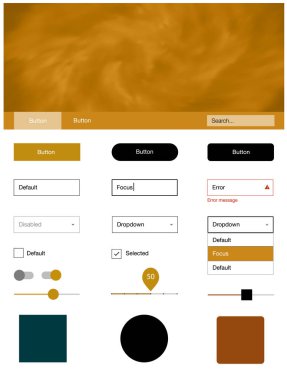Evren yıldız ışık turuncu vektör tasarım UI kiti. Web Kullanıcı arabirimi kiti ile onun üstbilgisindeki soyut degrade bulutlar. Sen-ebilmek kullanma için açılış sayfaları bu şablonu.