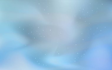 Kozmik yıldızlarla ışık Mavisi vektör düzeni. Büyük Ayı yıldızlı modern soyut illüstrasyon. Fütürist reklamlar ve kitapçıklar için şablon.