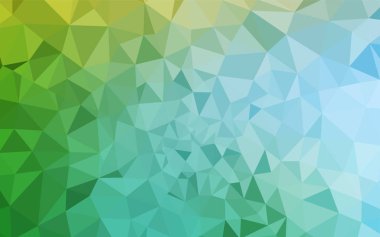 Açık mavi, üçgen kapak parlayan vektör yeşil. Gradyan ile zarif parlak poligonal illüstrasyon. İşiniz için en iyi üçgen tasarım.