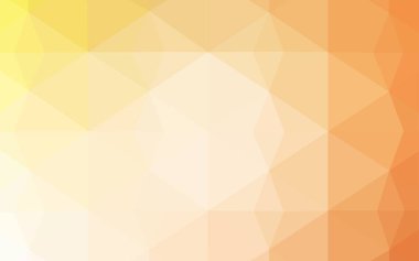 Işık turuncu vektör Çokgen arka plan. Üçgenler ile modern soyut resim. Web siteniz için köşeli tasarım.