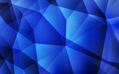 Hafif mavi vektör üçgen mozaik doku. Üçgen geometrik örnek gradyan ile. Afiş için tamamen yeni şablon.