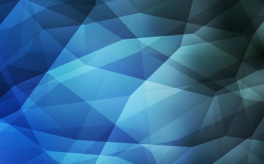 Hafif mavi vektör soyut mozaik arka plan. Renkli resimde üçgenler ile soyut tarzda. İşiniz için en iyi üçgen tasarım.