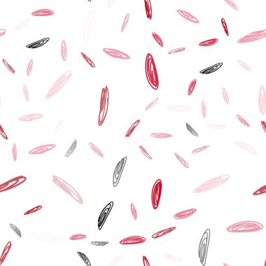 Işık kırmızı vektör küreler ile seamless modeli. Soyut illüstrasyon renkli baloncuklar doğa tarzı ile. Desen doku duvar kağıdı olarak kullanılabilir.