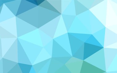 Açık mavi, yeşil vektör poligonal arka plan. Üçgenler ile modern soyut resim. Web siteniz için köşeli tasarım.