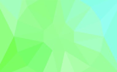 Bir mücevher ile üçgen kapak bir merkezinde parlayan ışık yeşil vektör. Poligonal illüstrasyon, üçgen oluşur. Cep telefonu arka plan için şablon.