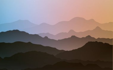 Açık mavi, sarı vektör arka lamba şekillerle. Bulanık satır, daireler oluşur illüstrasyon parlayan. Dağ tarzı iş tasarımınız için.