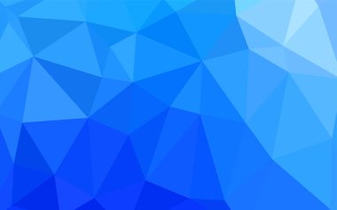 Hafif mavi vektör üçgen mozaik şablonu. Parlayan çizimde yeni bir stil renkli. Poligonal tasarım web siteniz için kullanılabilir.