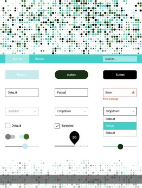 Açık mavi, yeşil vektör tel kafes kiti noktalı. Web Kullanıcı arabirimi kiti başlığını soyut degrade daireler ile. Web siteleri, açılış sayfaları için güzel düzeni.