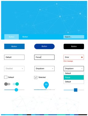 Açık mavi, yeşil vektör tel kafes kiti ile kristaller, daireler. Web Kullanıcı arabirimi kiti ile soyut üçgenler, başlığını çevrelerde. Sen-ebilmek kullanma için açılış sayfaları bu şablonu.