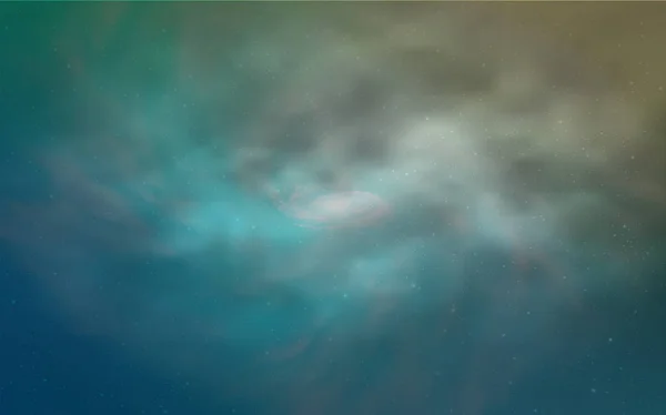 Светло Голубая Зеленая Векторная Текстура Звездами Молочного Пути Сияющая Цветная — стоковый вектор
