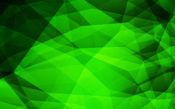 Luz Verde Vetor Padrão Mosaico Abstrato Ilustração Colorida Estilo Poligonal — Vetor de Stock