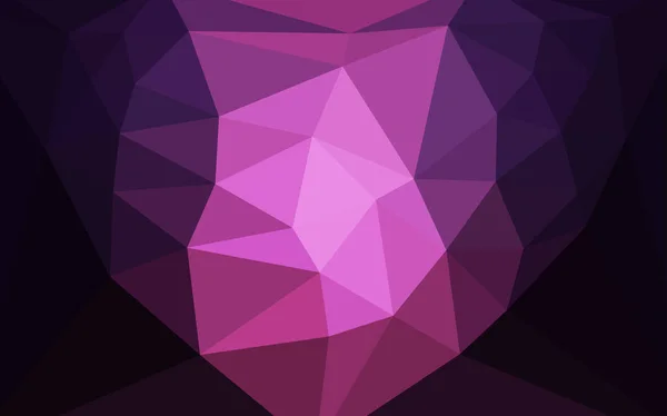 Donker Roze Vector Abstract Mozaïek Patroon Met Een Hart Een — Stockvector