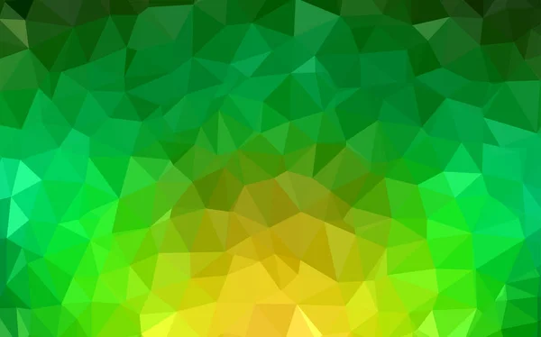 ライト グリーン 黄色ベクトル抽象的なモザイク パターン 勾配を有する多角形の抽象的なイラスト あなたのビジネスのための三角形のデザイン最高 — ストックベクタ