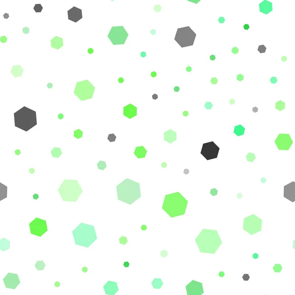 Světle Zelené Vektor Bezproblémové Šablona Hexagonální Stylu Abstraktní Obrázek Barevné — Stockový vektor