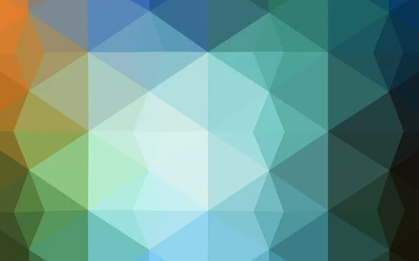 Светло Синий Зеленый Вектор Многоугольный Рисунок Красочная Абстрактная Иллюстрация Треугольниками — стоковый вектор