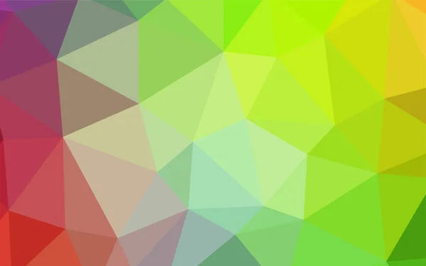 Licht Mehrfarbige Vektordreieck Mosaik Vorlage Leuchtende Bunte Illustration Mit Dreiecken — Stockvektor