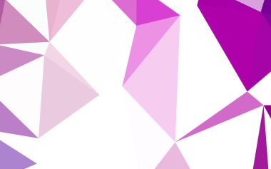 Açık Mor, Pembe vektör düşük poli düzeni. Çokgen biçiminde, gradyan ile renkli çizimler. Dizaynınız için üçgen desen.