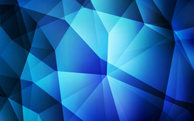 Açık BLUE vektör eğimli üçgen dokusu. Çokgen biçiminde, gradyan ile renkli çizimler. İş tasarımınız için yepyeni bir tarz.