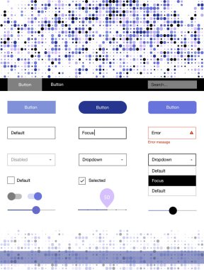 Hafif pembe, mavi vektör web UI kiti ile küreler. Başlığını renkli gradyan daireler modern stil kılavuzu. Bu web siteleri için kullanabileceğiniz şablon.