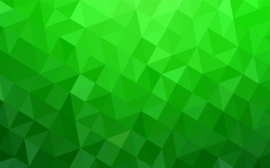 Işık yeşil vektör poligonal şablonu. Üçgen geometrik örnek gradyan ile. İşiniz için yeni tasarım.