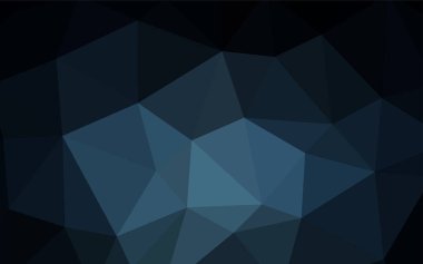 Koyu mavi vektör düşük polimerli doku. Origami tarzında gradyan ile geometrik çizim. Web siteniz için çokgen tasarım.