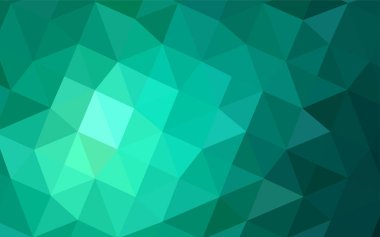 Işık yeşil vektör soyut mozaik arka plan. Gradyan ile Origami tarzında yaratıcı geometrik şekil. İşiniz için yeni tasarım.