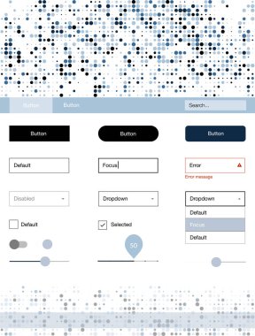 Noktalı ışık mavi vektör tel kafes kiti. Başlığını renkli gradyan daireler modern stil kılavuzu. Web siteleri için basit renkli tasarım.