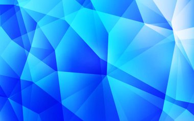 Hafif mavi vektör arka plan poligonal. Poligonal illüstrasyon parlayan, hangi üçgen oluşur. Cep telefonu arka plan için şablon.