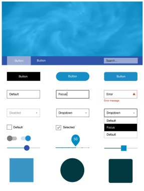 Hafif mavi vektör UI ux seti alan yıldız ile. Arka plan üzerinde renkli stil rehberi yıldız ile. Sen-ebilmek kullanma için açılış sayfaları bu şablonu.