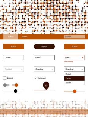 Koyu kırmızı vektör tel kafes kiti noktalı. Başlığını renkli gradyan daireler modern stil kılavuzu. Sen-ebilmek kullanma için açılış sayfaları bu şablonu.