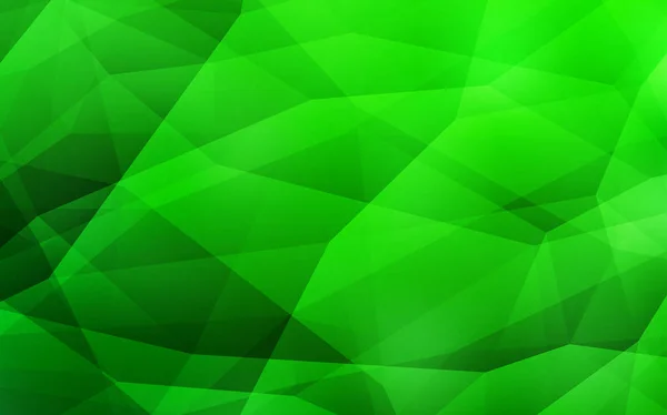 Шаблон Светло Зелёных Векторных Треугольников Красочная Иллюстрация Абстрактном Стиле Треугольниками — стоковый вектор