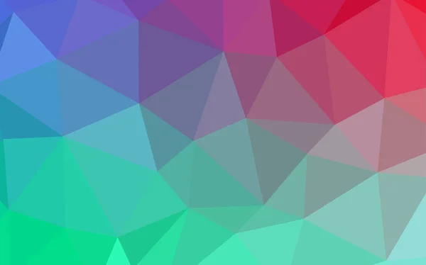 ライト グリーン 赤で示したベクトル グラデーション三角形パターン 三角形のカラフルな抽象的なイラスト あなたのチラシの完全に新しいデザイン — ストックベクタ