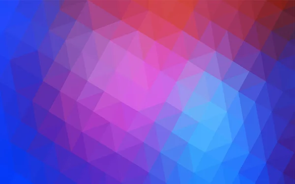 浅蓝色 红色矢量闪亮三角形盖 多边形样式中的全新颜色插图 设计的三角形图案 — 图库矢量图片