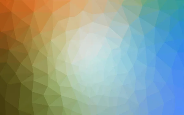 Bleu Clair Vecteur Vert Brillant Disposition Triangulaire Illustration Colorée Brillante — Image vectorielle