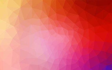 Işık kırmızı, sarı vektör düşük poli düzeni. Geometrik şekil gradyan ile Origami tarzında. Afiş için tamamen yeni şablon.