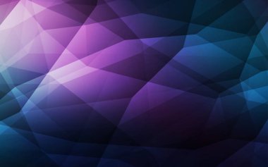 Koyu pembe, mavi Çokgen soyut düzen vektör. Renkli resimde üçgenler ile soyut tarzda. Senin arka plan için dokulu deseni.