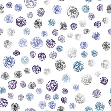 Koyu mavi vektör sorunsuz bulanık doku doodle. Çiçekli modern geometrik soyut resim. Bir marka kitap için zarif desen.