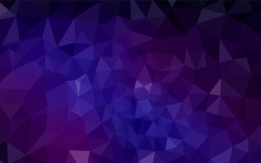 Koyu pembe, mavi poligonal desen vektör. Gradyan ile zarif parlak poligonal illüstrasyon. İşiniz için yeni tasarım.