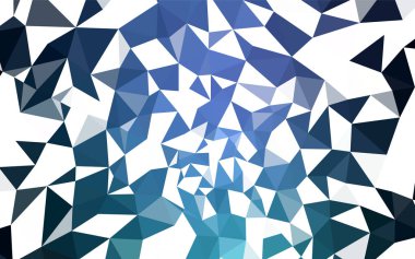 Koyu mavi, yeşil üçgen mozaik şablon vektör. Üçgenler ile renkli soyut resimde. Desen için bir marka kitabın zemin.